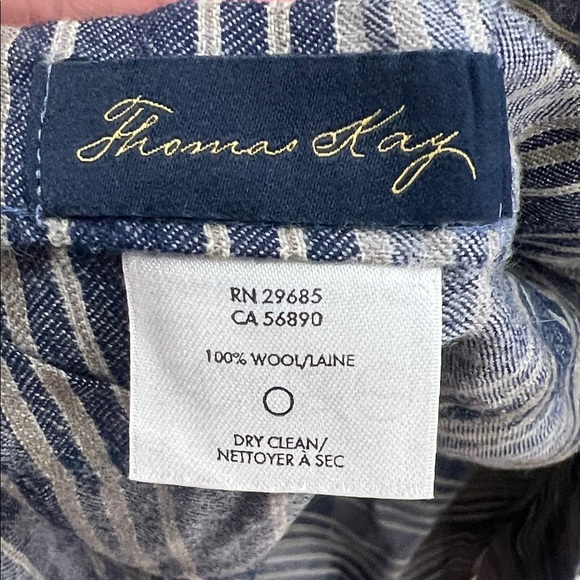 Pendleton Thomas Kay 100% Wool Button Down Shirt Men’s Large Stripe Long Sleeve - Picture 3 of 13